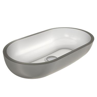 Умивальник MARK 625 MIRAGLASS GRAY MATT