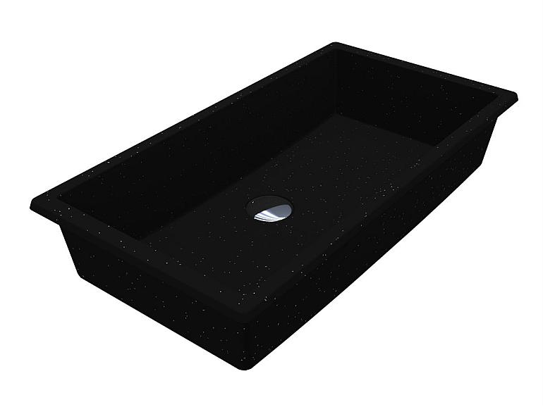 Умивальник BOGOTA 605 MIRASTONE BLACK SHINE