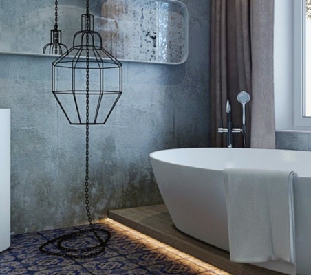 Ванная в стиле лофт